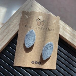 Gray stud polymer clay earrings